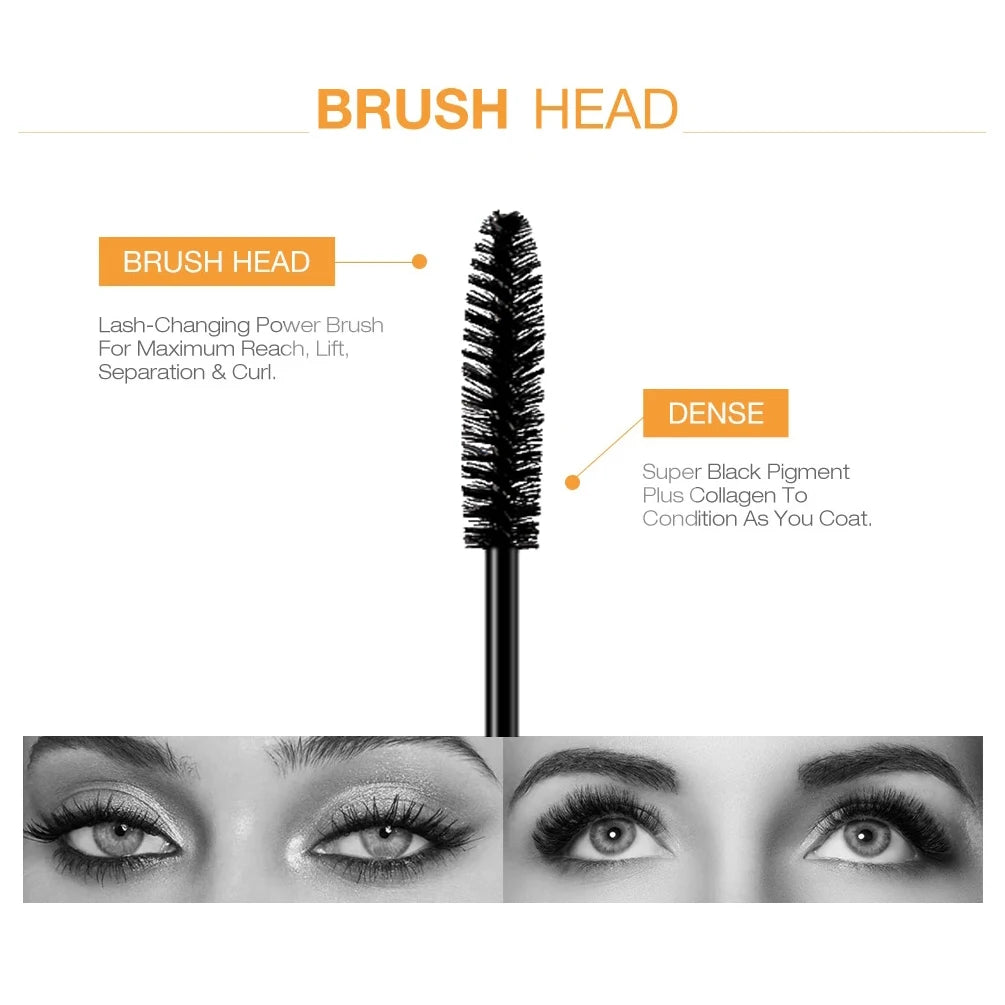 QiBest 2-Pack 4D Curling Black Mascara