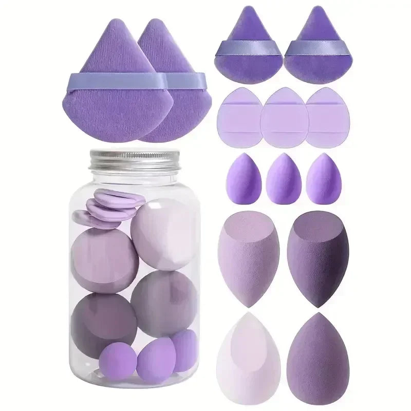 14pcs Makeup Sponge Set – Soft Cosmetic Puffs for Flawless Foundation & Blending