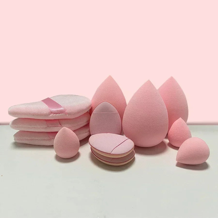 14pcs Makeup Sponge Set – Soft Cosmetic Puffs for Flawless Foundation & Blending