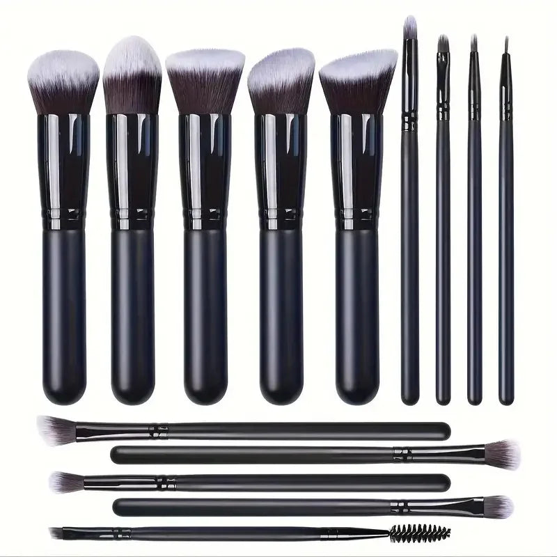14pcs Luxury Makeup Brush Set – Soft Foundation, Blush & Eyeshadow Brushes