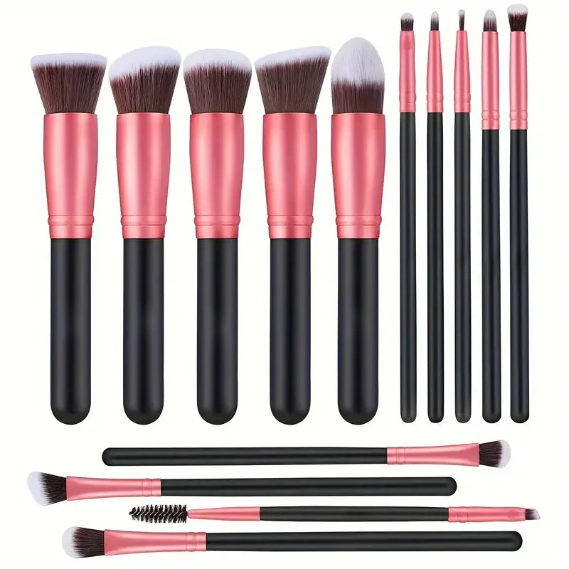 14pcs Luxury Makeup Brush Set – Soft Foundation, Blush & Eyeshadow Brushes