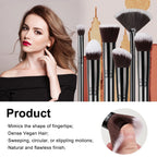 14pcs Luxury Makeup Brush Set – Soft Foundation, Blush & Eyeshadow Brushes
