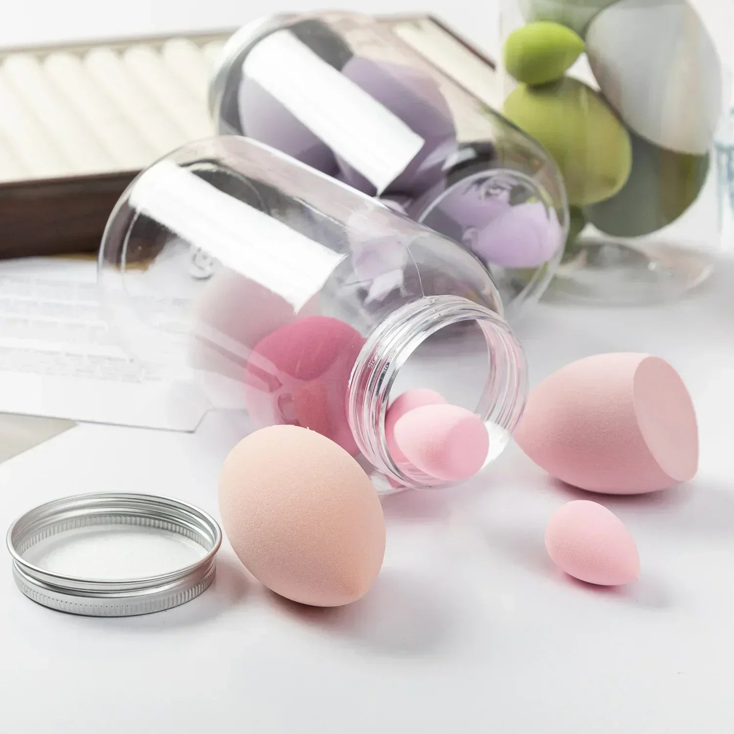 14pcs Makeup Sponge Set – Soft Cosmetic Puffs for Flawless Foundation & Blending