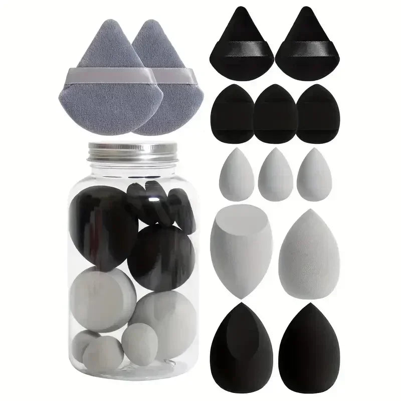 14pcs Makeup Sponge Set – Soft Cosmetic Puffs for Flawless Foundation & Blending