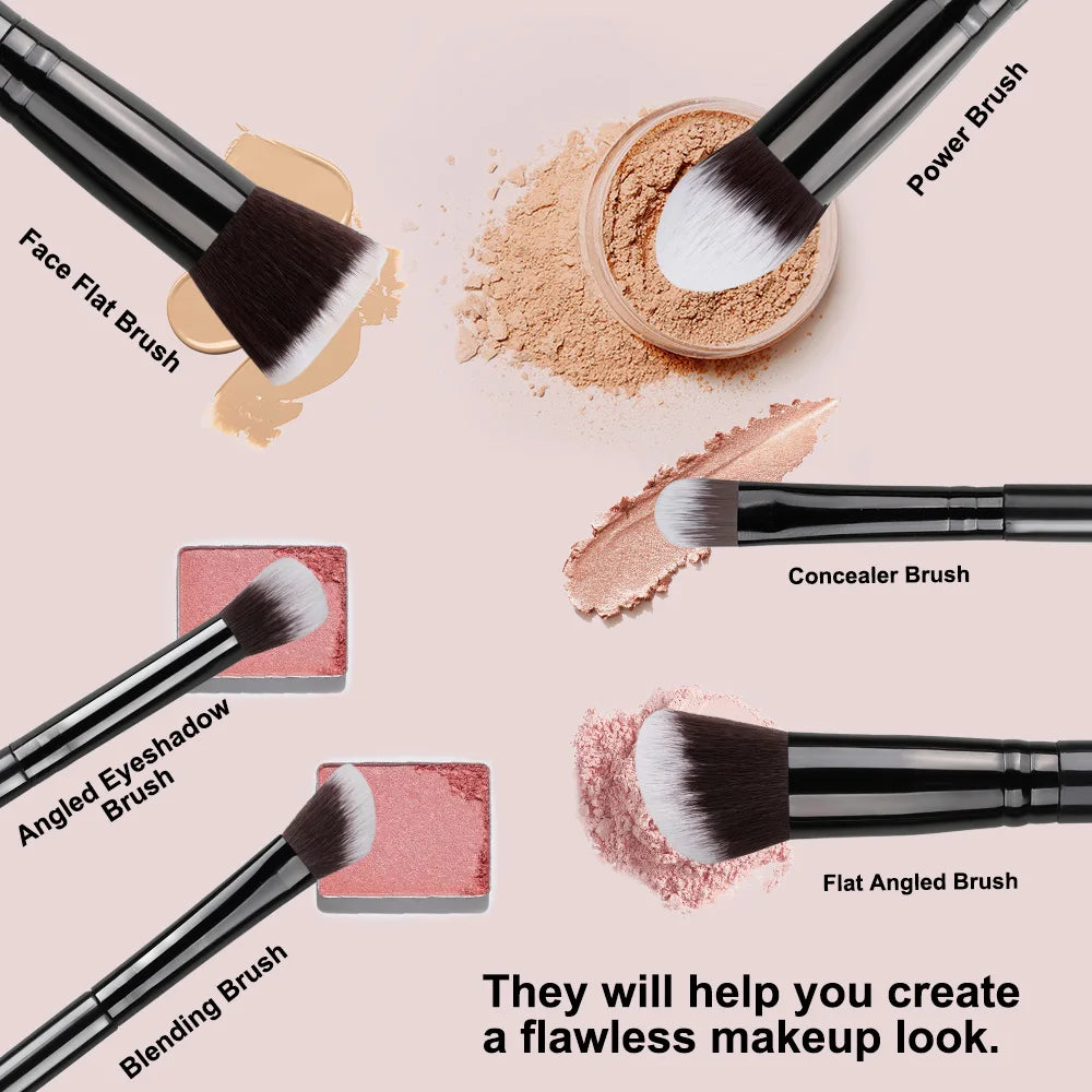 14pcs Luxury Makeup Brush Set – Soft Foundation, Blush & Eyeshadow Brushes