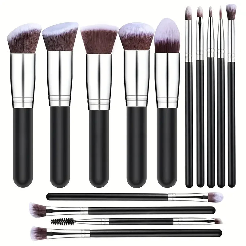 14pcs Luxury Makeup Brush Set – Soft Foundation, Blush & Eyeshadow Brushes